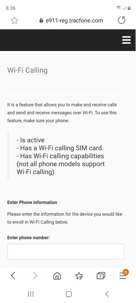 wifi calling on tracfone